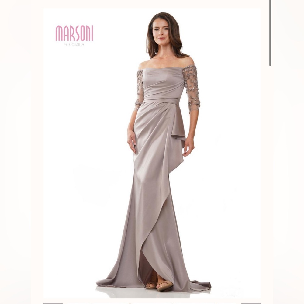 Marsoni by Colors - Off-Shoulder Quarter Sleeve Evening Dress NEW WITH TAGS